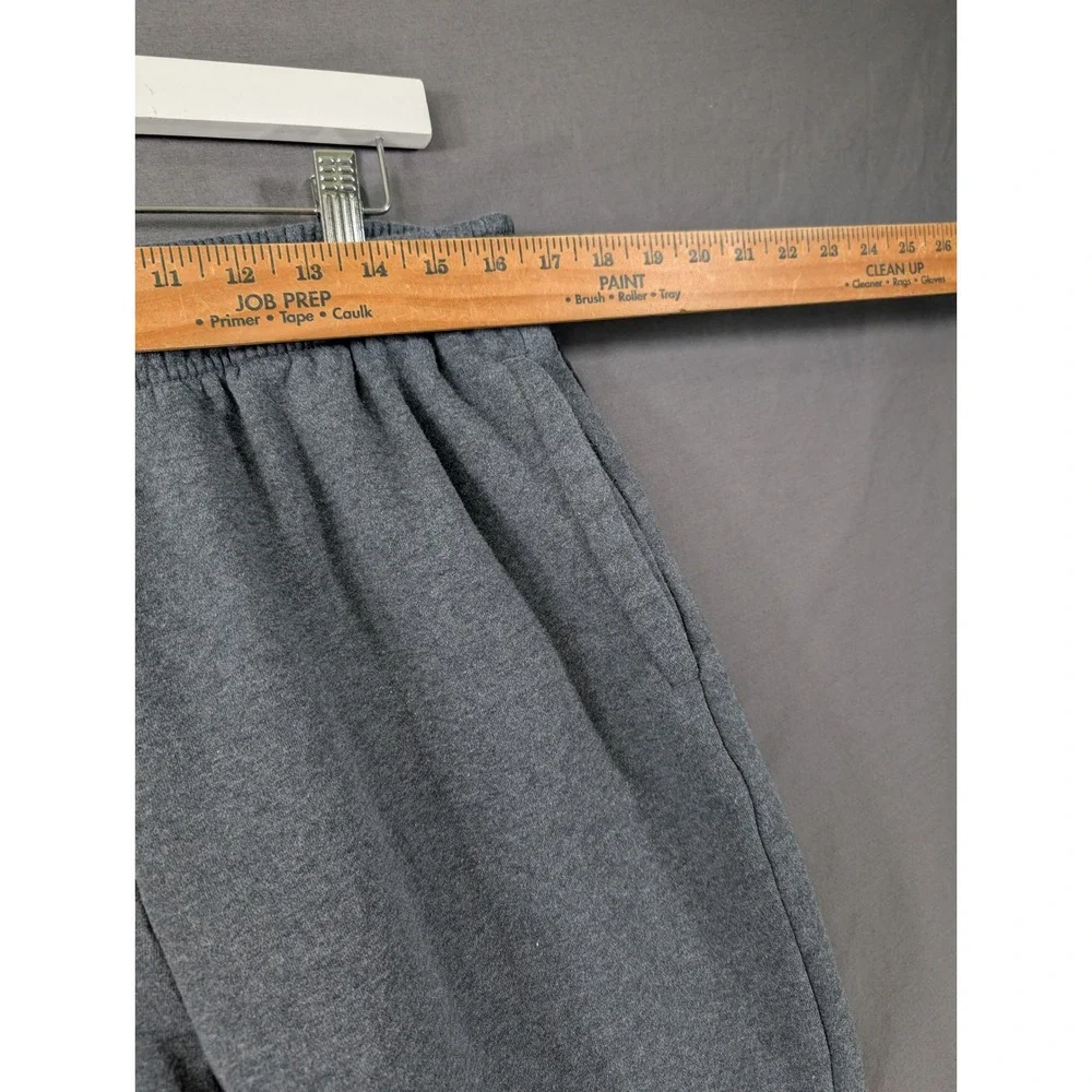 Adidas Mens Gray Fleece Jogger‎ Sweatpants 3 Stripe Athletic Pants XL